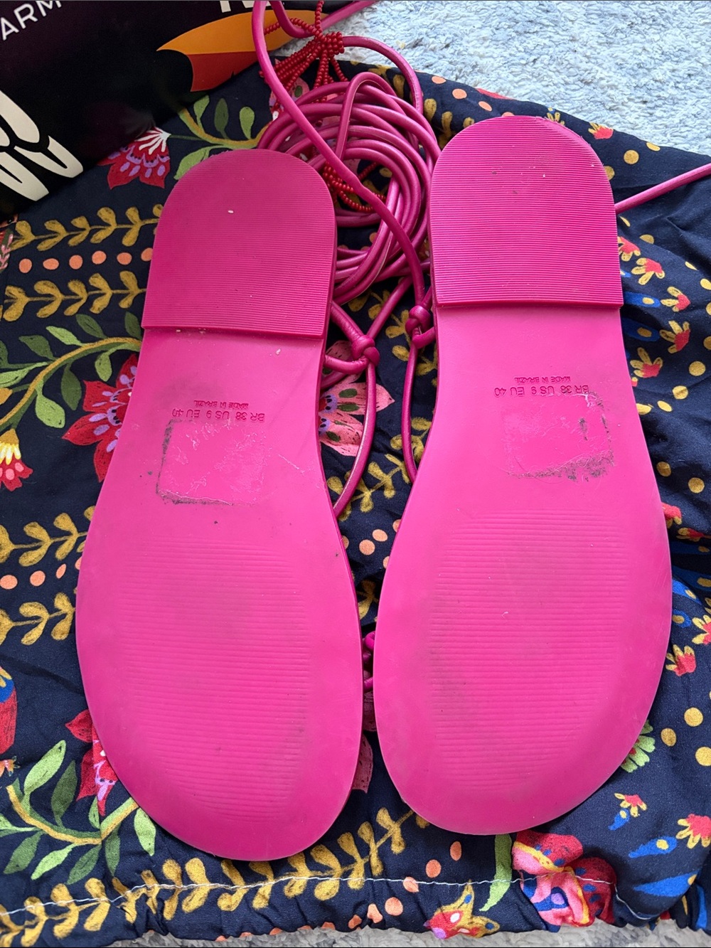 FARM Rio Pink Lace-Up Gladiator Sandals - Picture 3 of 5